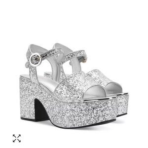 Larroudé
Women's Miso Glitter Platform Ankle Strap Sandals size us 10